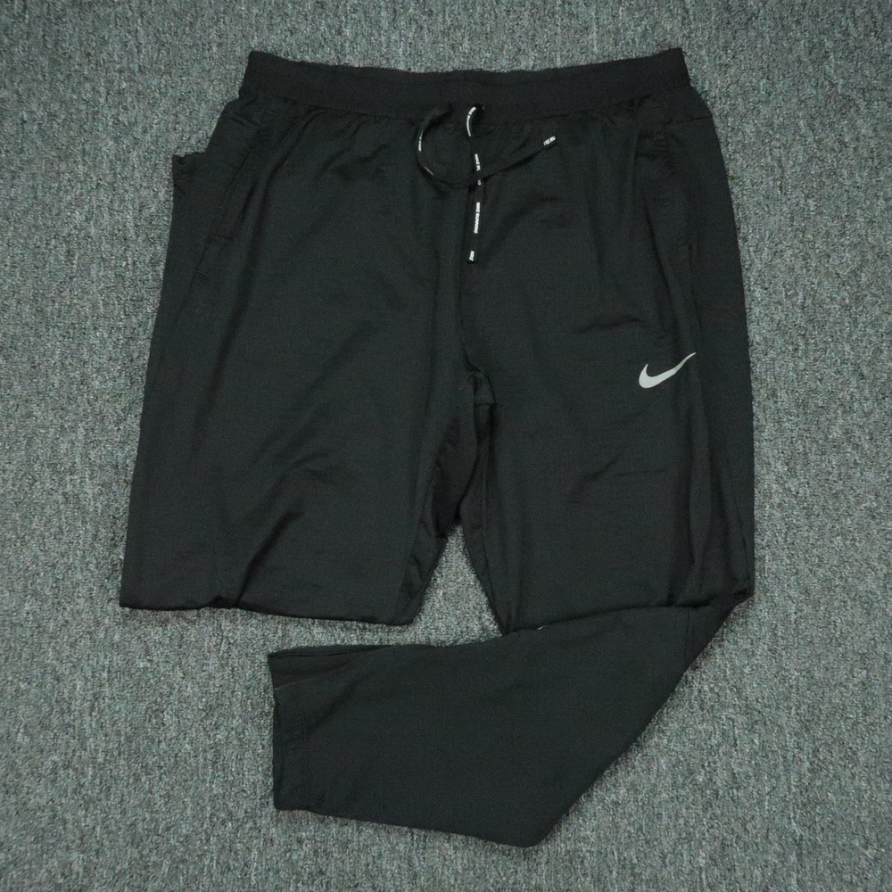 Nike Pants Mens XL Black Phenom Elite Knit Running Jogger Gym Ankle Zip